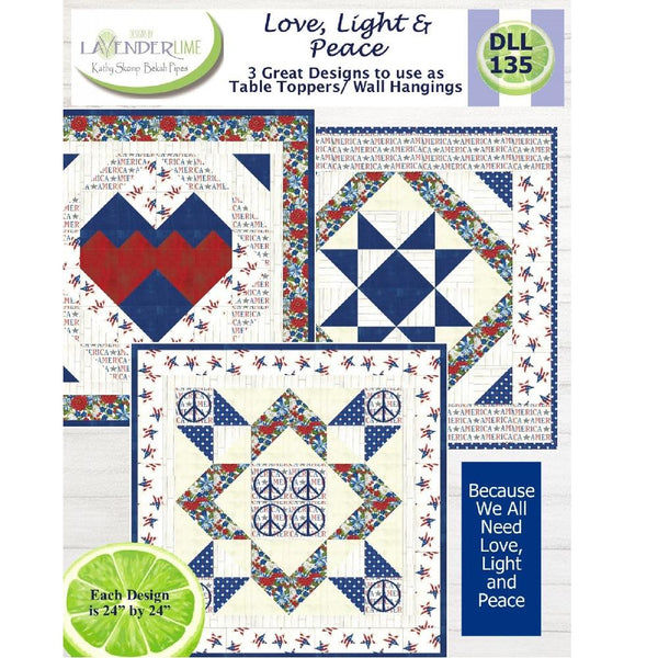 Lavender Lime, Love, Light & Peace Quilt Pattern - ineedfabric.com