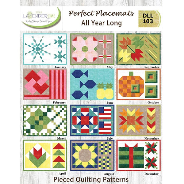 Lavender Lime, Perfect Placemats All Year Long Quilt Pattern - ineedfabric.com