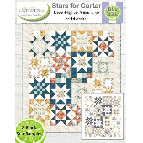 Lavender Lime, Stars For Carter Quilt Pattern - ineedfabric.com