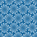 Layered Circling Fish Fabric - Blue - ineedfabric.com