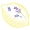 Lemon & Lavender Fabric Panel - Variation 4 - ineedfabric.com