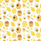 Lemons & Honey Fabric - Yellow - ineedfabric.com