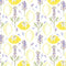 Lemons With Lavender Garnishes Fabric - Variation 2 - ineedfabric.com
