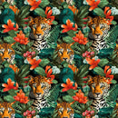 Leopard In The Jungle Fabric - ineedfabric.com