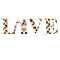 Leopard Print Gnome Love Letters 2 Fabric Panel - ineedfabric.com