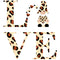 Leopard Print Gnome Love Letters Fabric Panel - ineedfabric.com