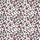 Leopard Print Heart Fabric - ineedfabric.com