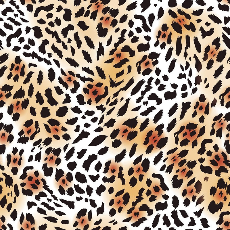 Leopard Skin Fabric - White - ineedfabric.com