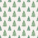 Let It Snow Christmas Trees on Dots Fabric - ineedfabric.com