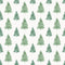 Let It Snow Christmas Trees on Stripes Fabric - ineedfabric.com