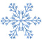 Let It Snow Snowflake Variation 1 Fabric Panel - Blue - ineedfabric.com