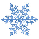 Let It Snow Snowflake Variation 2 Fabric Panel - Blue - ineedfabric.com