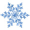 Let It Snow Snowflake Variation 2 Fabric Panel - Blue - ineedfabric.com