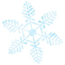 Let It Snow Snowflake Variation 3 Fabric Panel - Blue - ineedfabric.com