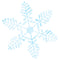 Let It Snow Snowflake Variation 3 Fabric Panel - Blue - ineedfabric.com