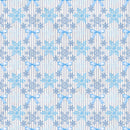 Let It Snow Snowflakes and Ribbons Fabric - ineedfabric.com