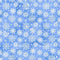 Let It Snow Snowflakes on Grunge Fabric - Blue - ineedfabric.com
