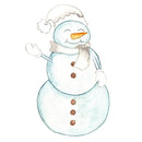Let It Snow Snowman Fabric Panel - White - ineedfabric.com