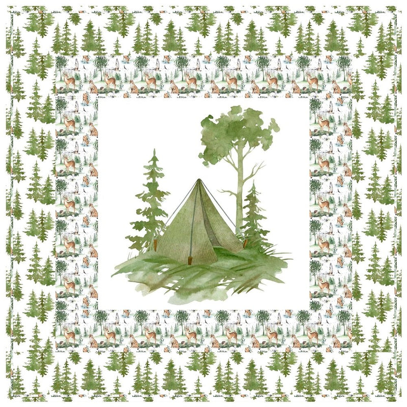 Let's Go Camping Wall Hanging 42" x 42" - ineedfabric.com