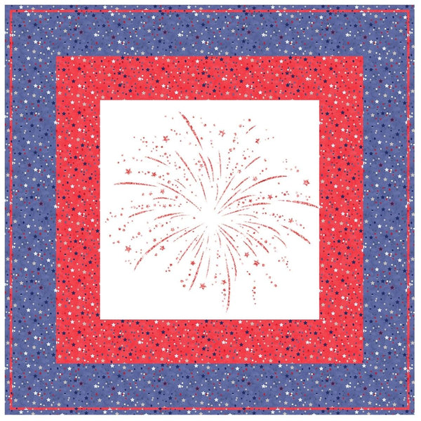 Let's Go See The Fireworks Wall Hanging 42" x 42" - ineedfabric.com