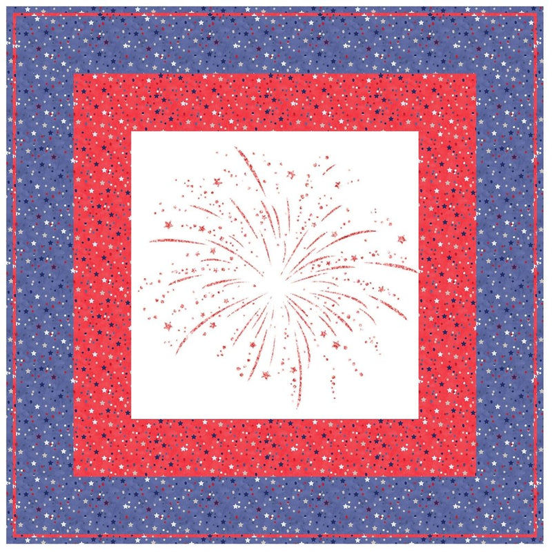 Let's Go See The Fireworks Wall Hanging 42" x 42" - ineedfabric.com