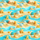 Life Is Better at the Beach Pattern 1 Fabric - ineedfabric.com