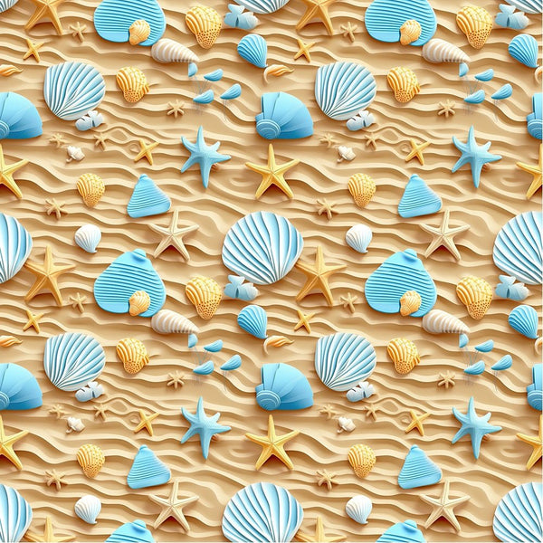 Life Is Better at the Beach Pattern 11 Fabric - ineedfabric.com