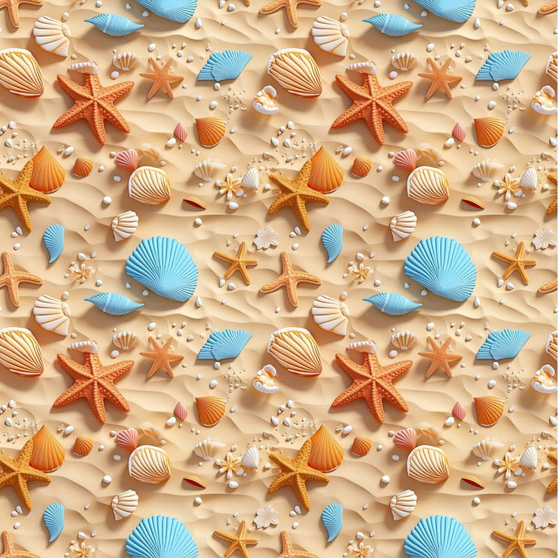 Life Is Better at the Beach Pattern 12 Fabric - ineedfabric.com
