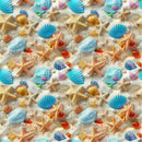 Life Is Better at the Beach Pattern 3 Fabric - ineedfabric.com