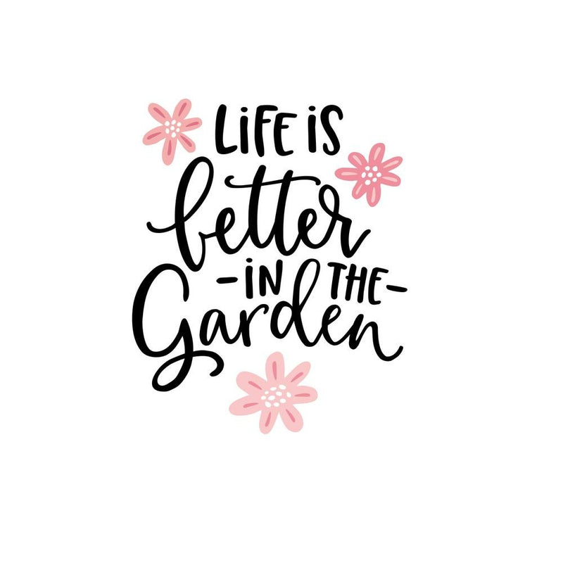Life Is Better In The Garden Fabric Panel - Pink - ineedfabric.com