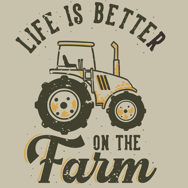 Life Is Better On The Farm Fabric Panel - Yellow - ineedfabric.com