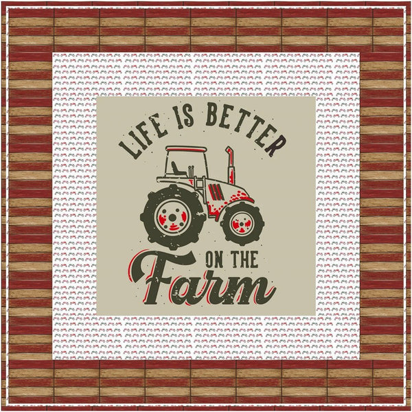 Life is Better on the Farm Wall Hanging/Lap Quilt Kit - 42" x 42" - ineedfabric.com