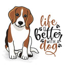 Life is Better With a Dog Fabric Panel - ineedfabric.com