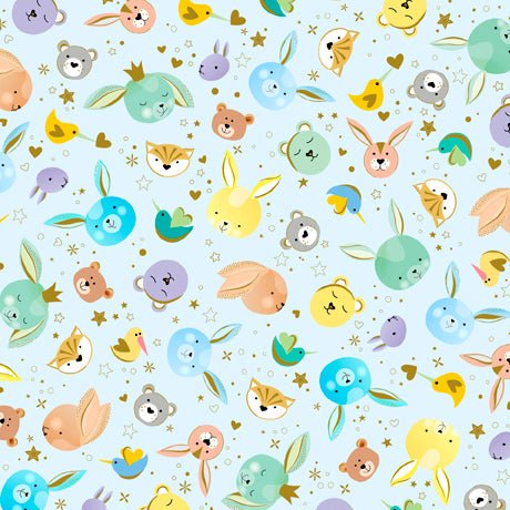 Lil' Buddies Animal Head Toss Fabric - ineedfabric.com