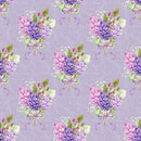 Lilac Bouquets & Filigree Fabric - Purple - ineedfabric.com