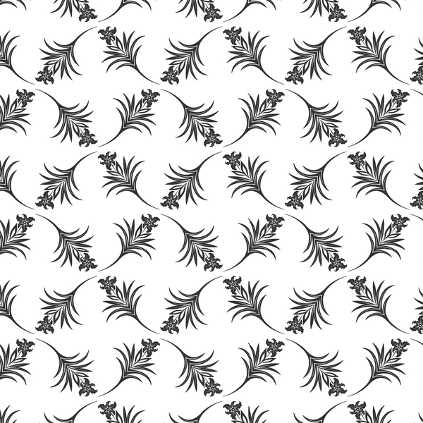 Lily Branch Fabric - Black - ineedfabric.com