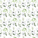 Lily of the Valley Floral Allover Fabric - White - ineedfabric.com