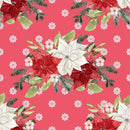 Little Bambi Flowers Fabric - Red - ineedfabric.com