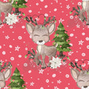 Little Bambi on Elements Fabric - Red - ineedfabric.com
