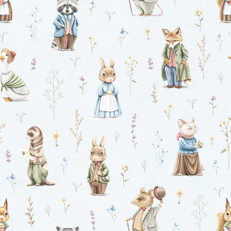 Little Critters Floral Allover Fabric - Blue - ineedfabric.com