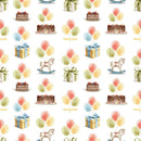 Little Critters It's a Party! Cake and Balloons Fabric - ineedfabric.com