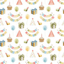 Little Critters It's a Party! Happy Birthday Elements Fabric - ineedfabric.com