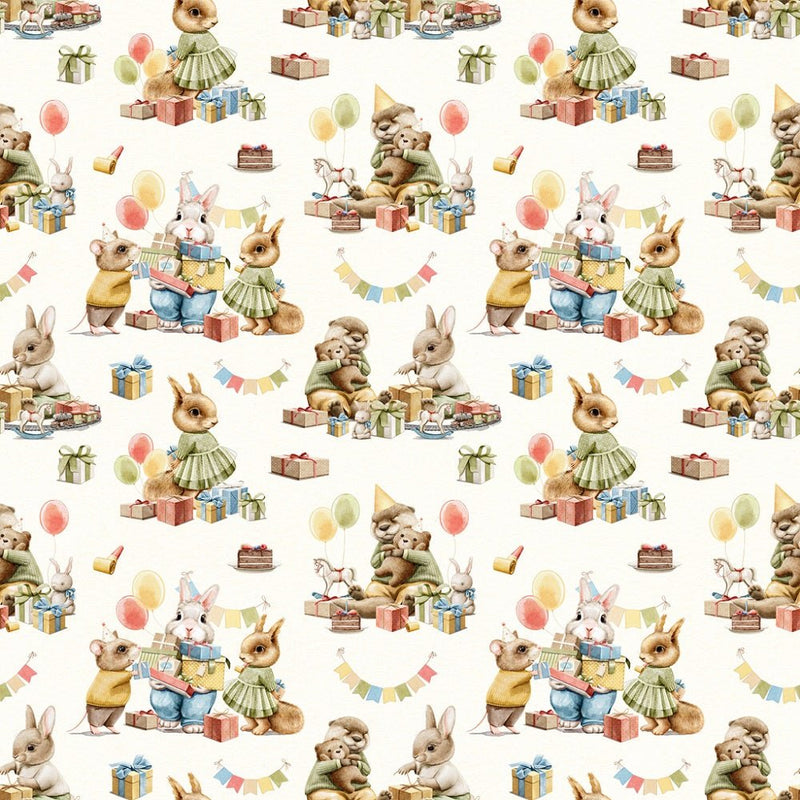 Little Critters It's a Party! Party Scene Fabric - Tan - ineedfabric.com