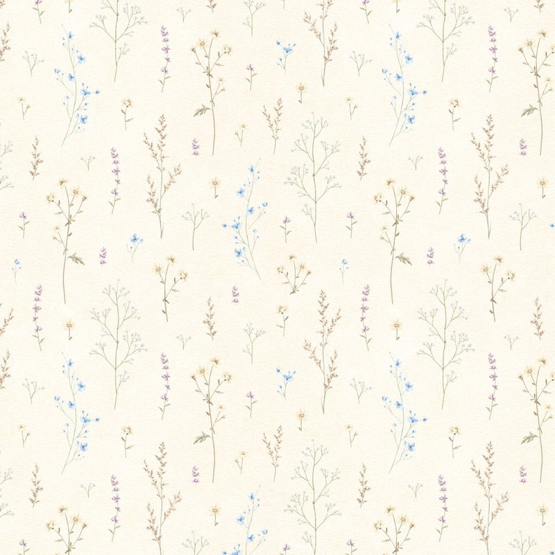 Little Critters Meadow Flowers Fabric - Beige - ineedfabric.com