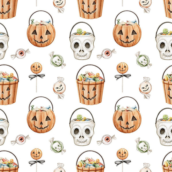 Little Critters Spooky Halloween Candies Fabric - ineedfabric.com