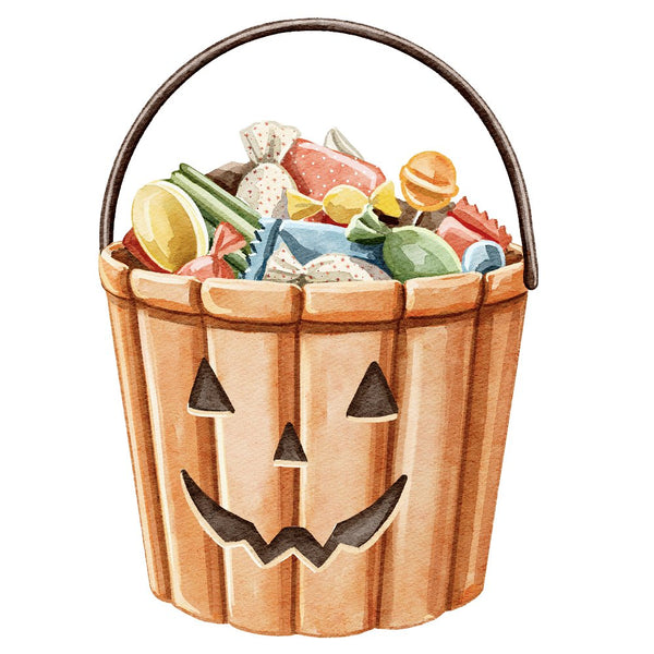 Little Critters Spooky Halloween Pumpkin Candy Basket 1 Fabric Panel - ineedfabric.com