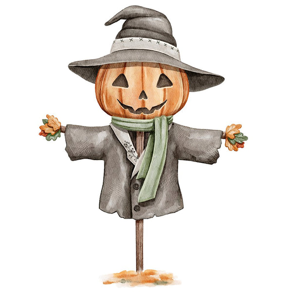 Little Critters Spooky Halloween Scarecrow Fabric Panel - ineedfabric.com