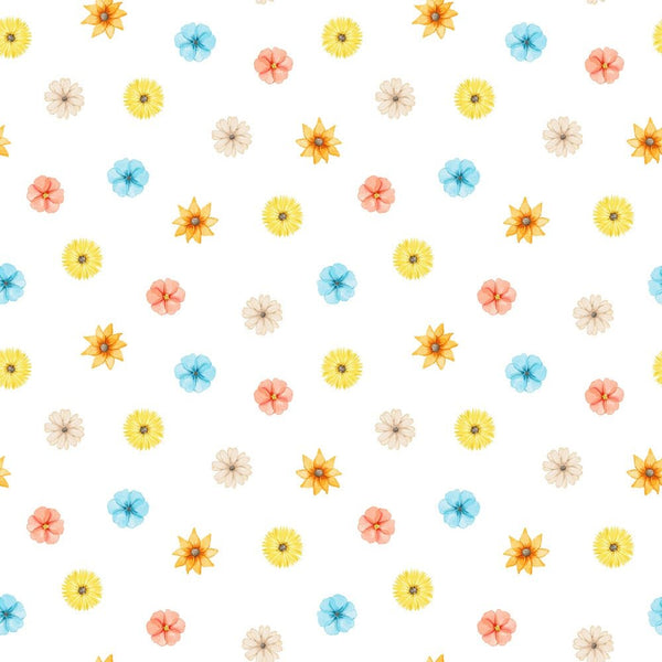 Little Critters Summer Fun Flower Tops Fabric - ineedfabric.com