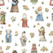Little Critters Volume 2 Allover Vintage Animals & Roses Fabric - ineedfabric.com
