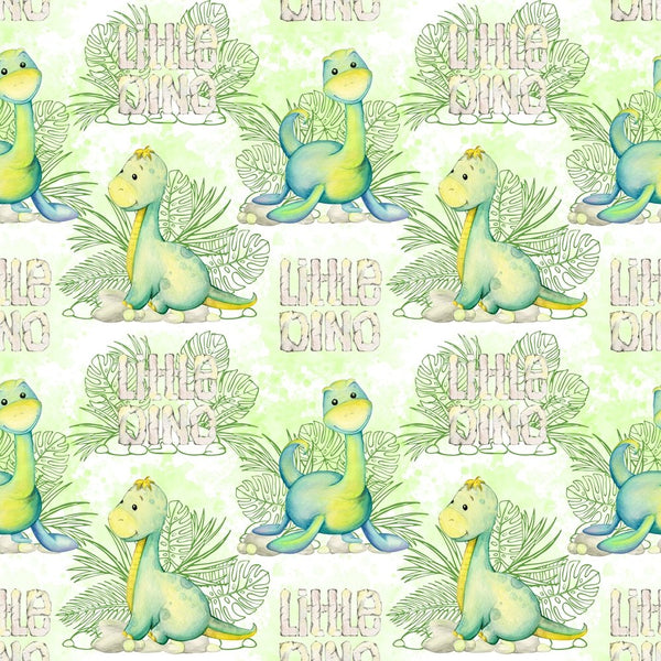 Little Dino Floral Fabric - ineedfabric.com